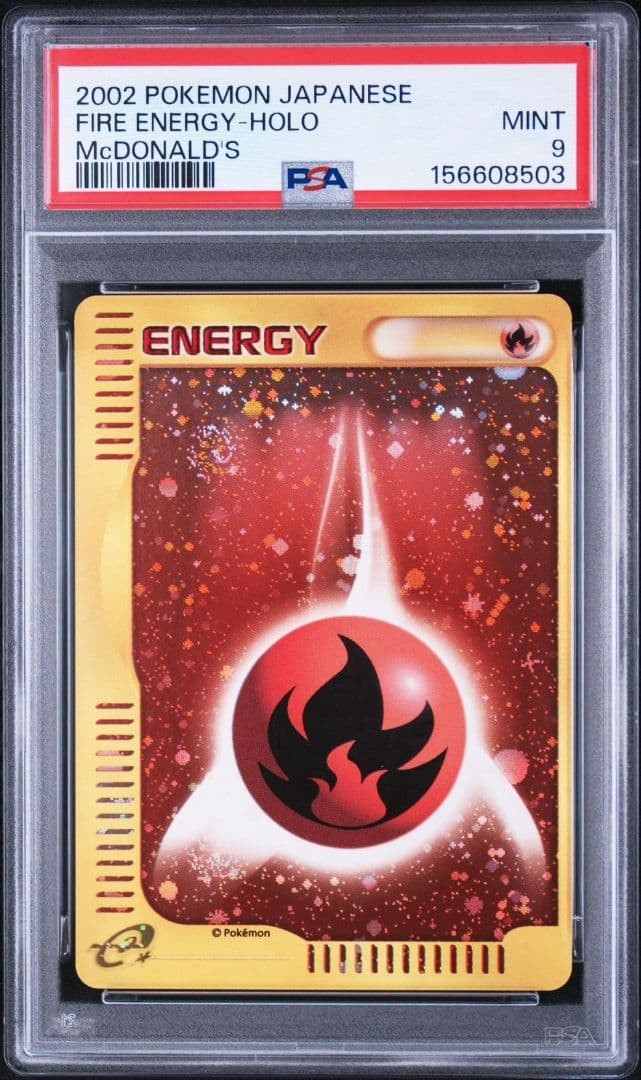 2002 Pokemon Japanese McDonald's Fire Energy-Holo