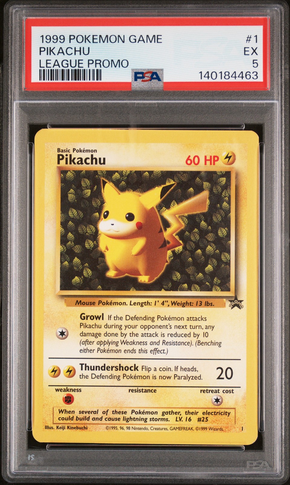 1999 Pokemon League Promo Pikachu 1