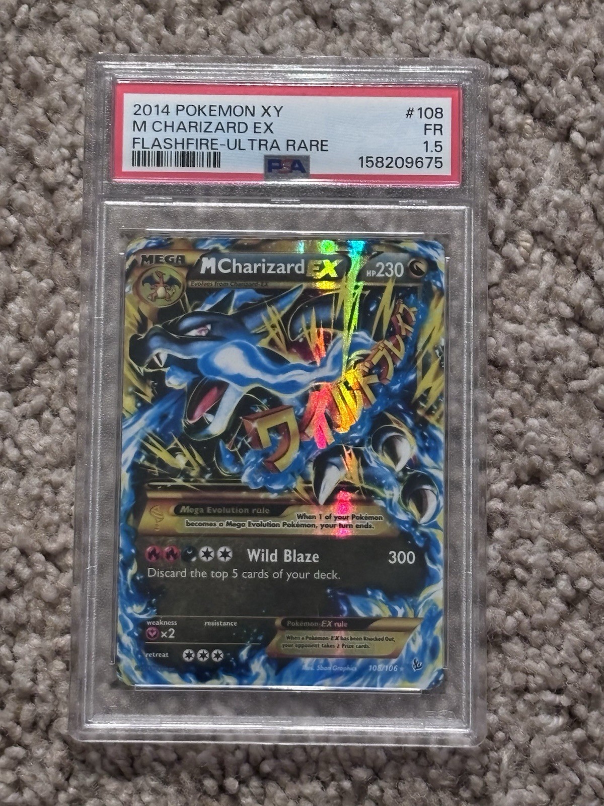 2014 Pokemon XY Flashfire M Charizard EX Ultra Rare 108