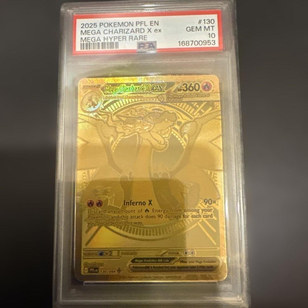 2025 Pokemon Pfl EN-Phantasmal Flames Mega Charizard X EX Mega Hyper Rare 130