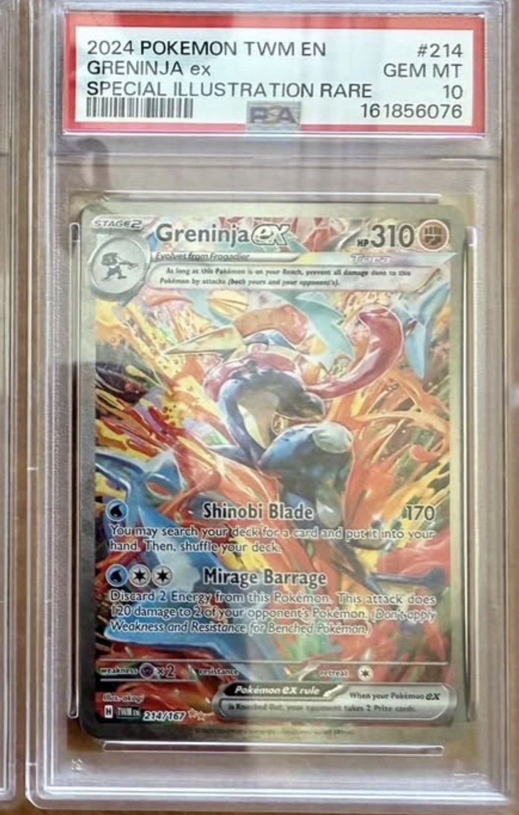 2024 Pokemon Twm EN-Twilight Masquerade Greninja EX Special Illustration Rare 214