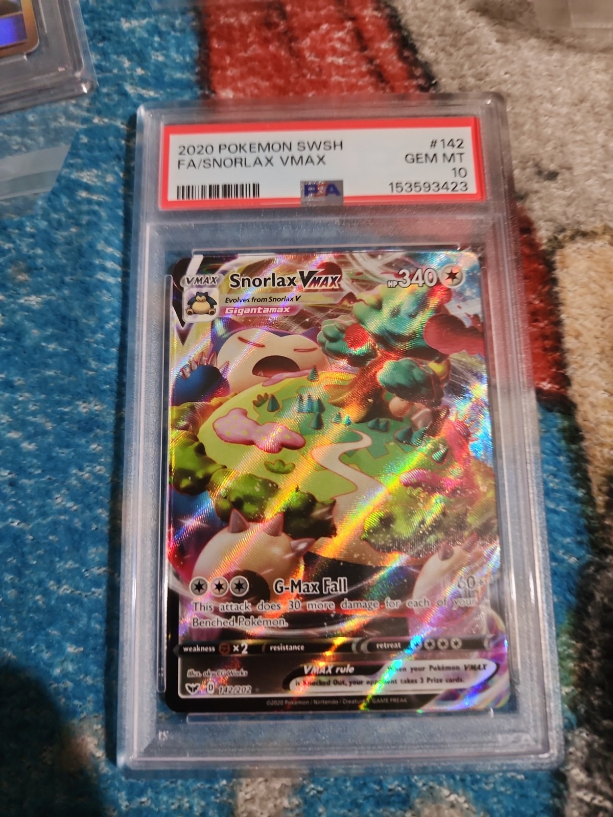 2020 Pokemon Sword & Shield Full Art/Snorlax Vmax 142