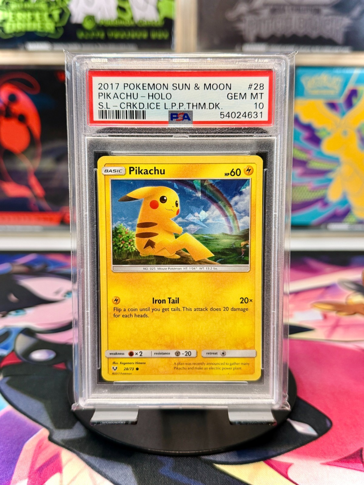 2017 Pokemon Sun & Moon Shining Legends Pikachu-Holo Cracked Ice Let's Play Pikachu! Theme Deck 28