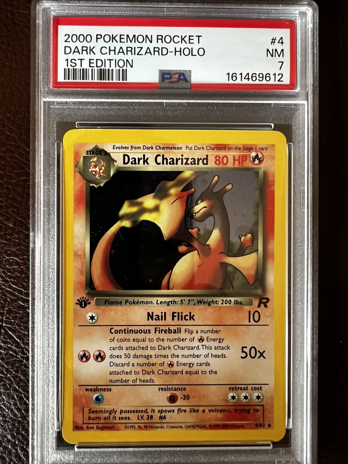 2000 Pokemon Rocket Dark Charizard-Holo 1st Edition 4