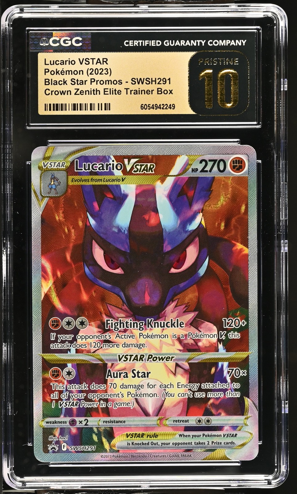 2023 Black Star Promos - Sword & Shield - English Lucario VSTAR Crown Zenith Elite Trainer Box (Holo) SWSH291