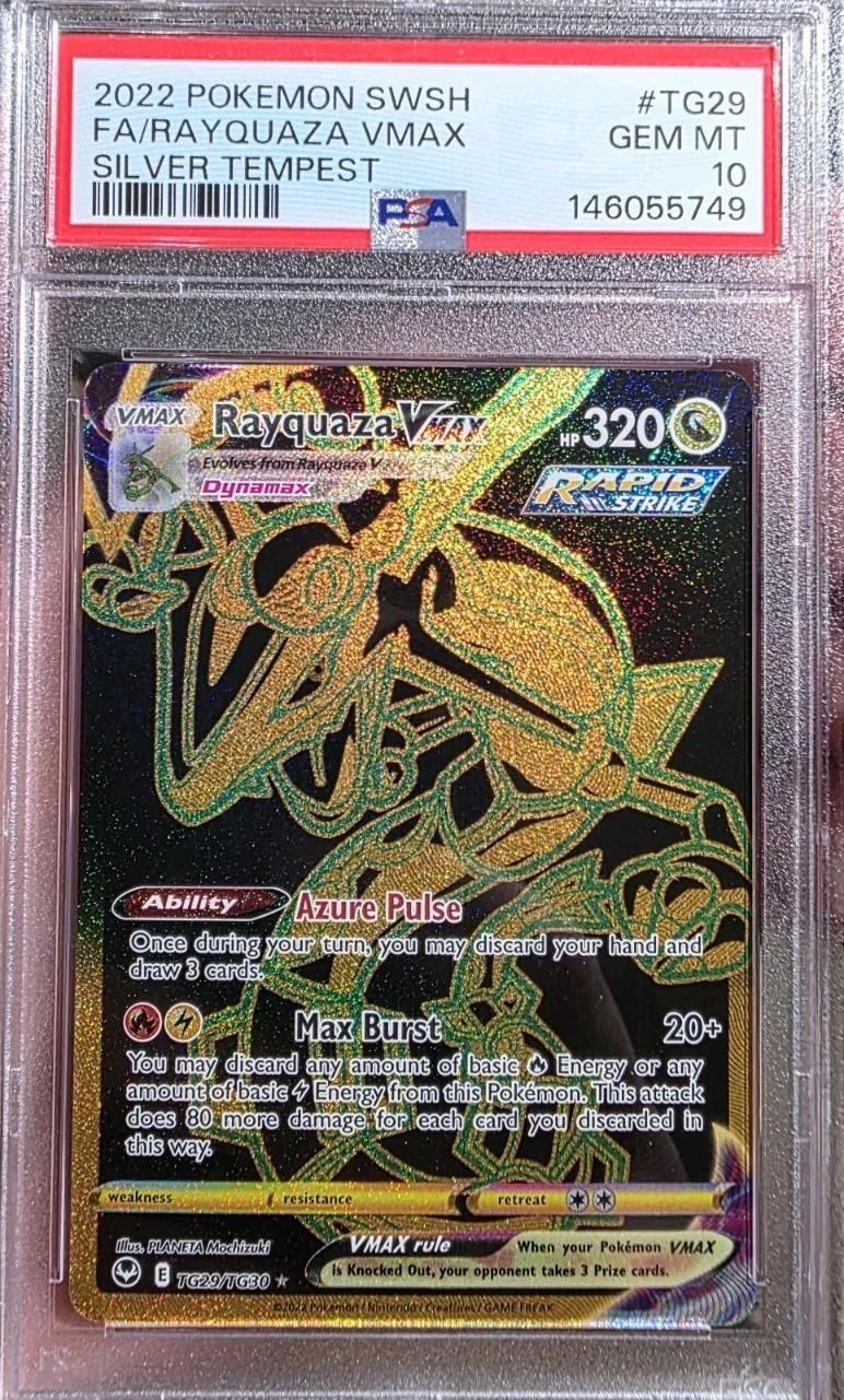 2022 Pokemon Sword & Shield Silver Tempest Full Art/Rayquaza Vmax TG29
