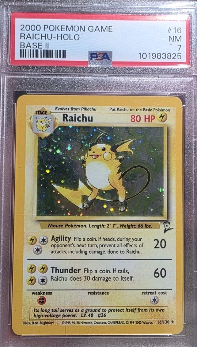 2000 Pokemon Game II Raichu-Holo 16