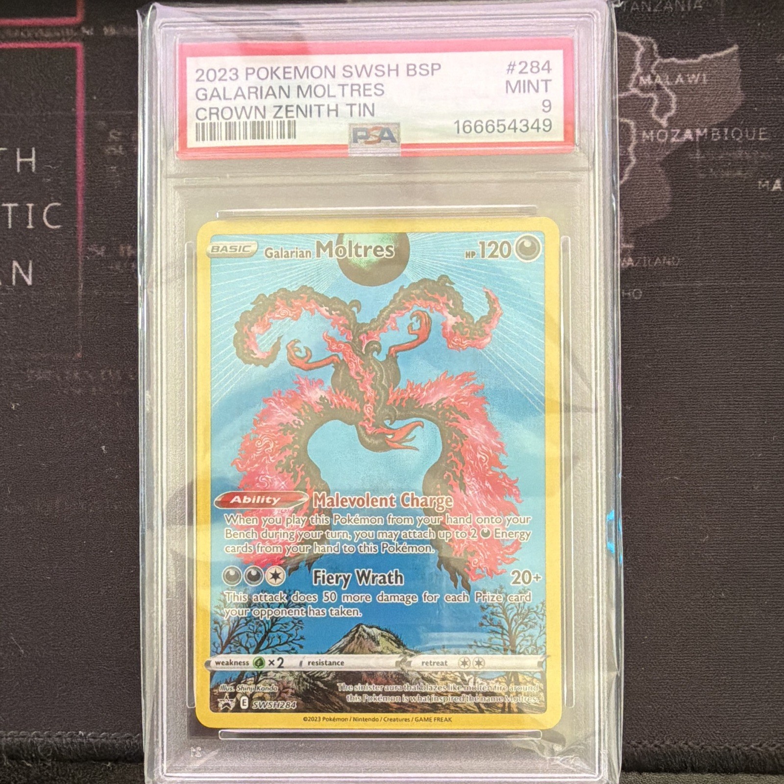 2023 Pokemon Swsh Black Star Promo Galarian Moltres Crown Zenith Tin 284