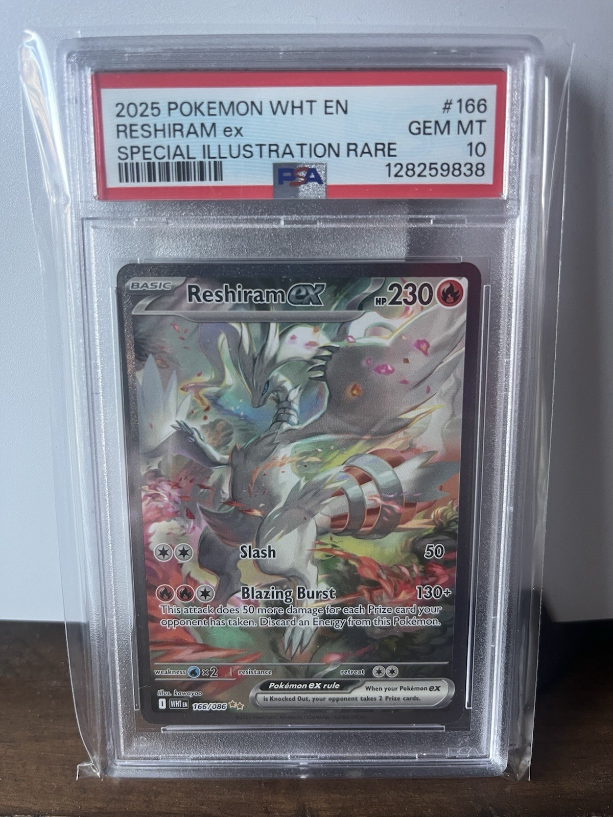 2025 Pokemon Wht EN-White Flare Reshiram EX Special Illustration Rare 166